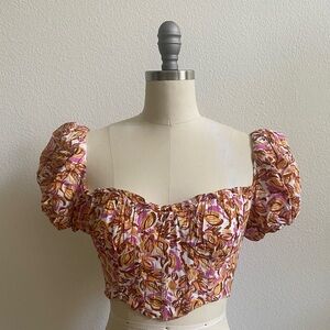 Corset floral bustier top